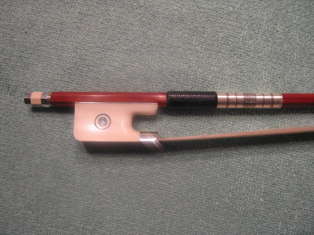 Real Ivory and Fine Silver mounted  CELLO BOW, 4/4