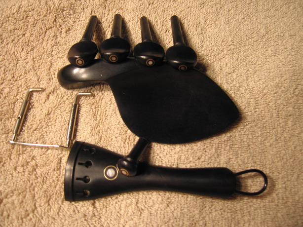 VIOLIN Accessory Set,Good Quality Ebony, GREAT VALUE